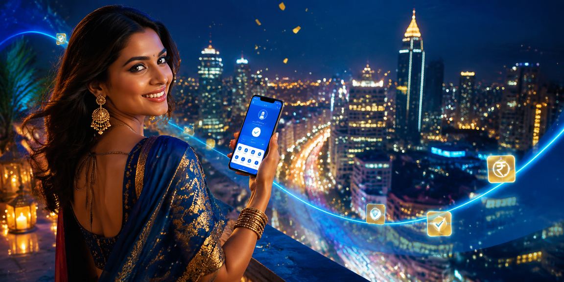Mobile phone displaying a UPI payment screen in India, highlighting quick transaction